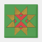 Lincolnshire Auseklis Witch Mark Rood en Groen Magneet (Voorkant)