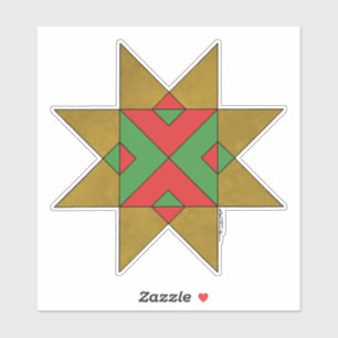 Lincolnshire Auseklis Witch Mark Rood en Groen Sticker