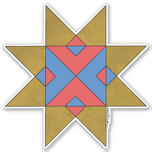 Lincolnshire Auseklis Witch Mark Sticker (Voorkant)