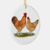 Lincolnshire Buff Chickens Keramisch Ornament (Rechts)