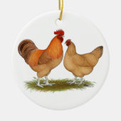 Lincolnshire Buff Chickens Keramisch Ornament (Voorkant)