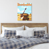 Lincolnshire Engeland vintage reisaffiche Canvas Afdruk (Insitu (Slaapkamer))