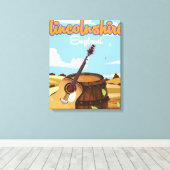 Lincolnshire Engeland vintage reisaffiche Canvas Afdruk (Insitu (Houten vloer))