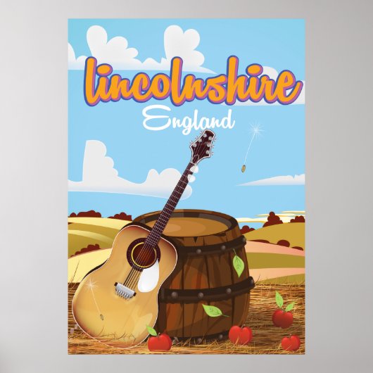 Lincolnshire England vintage poster (Voorkant)