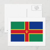 Lincolnshire Flag Briefkaart (Voorkant / Achterkant)