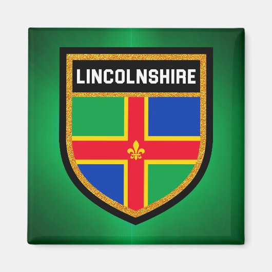 Lincolnshire Flag Magneet (Voorkant)