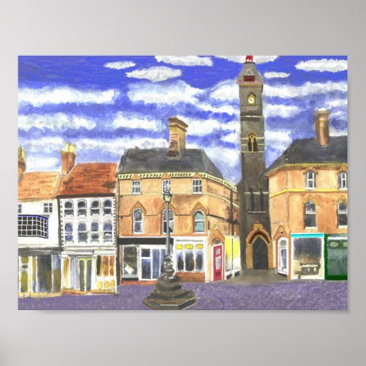 Lincolnshire Louth Clock Tower Poster (Voorkant)