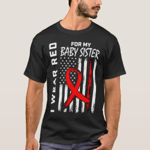 Lind lint Baby Zus Hartziekte Bewustzijn Ame T-shirt