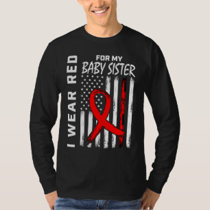 Lind Ribbon Baby Zus Hartziekte Bewustzijn Ame T-shirt