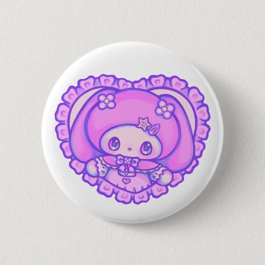 linda coneja melodia ronde button 5,7 cm (Voorkant)