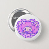 linda coneja melodia ronde button 5,7 cm (Voorkant /achterkant)