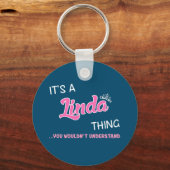 Linda ding dat je niet zou begrijpen naam sleutelhanger (Voorkant)