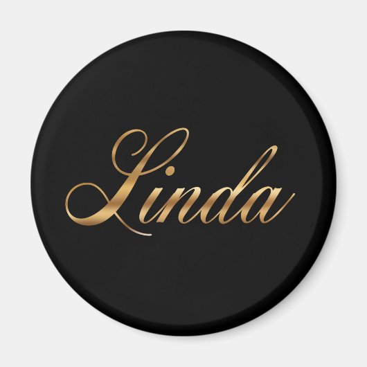 Linda Gold Design Lettering Magnet (Voorkant)