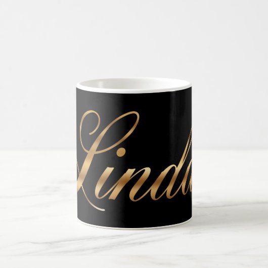 Linda gold Design Lettering Tasse Koffiemok (Center)