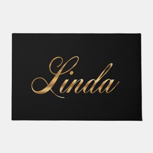 Linda gold Design Lettering Türmatte Deurmat (Voorkant)