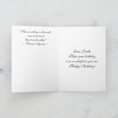 Linda Happy Birthday, Stargazer Lily Bouquet Card Kaart (Binnen)