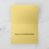 Linda Happy Birthday Sunflower op Sunset Kaart (Binnen)