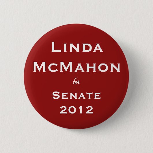 Linda McMahon voor de Button van de Senaat (Voorkant)
