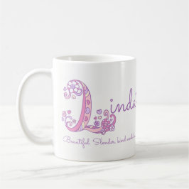 Linda-naam betekent hartbloem L-monogram mok