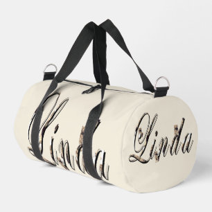 "Linda" naam gemaakt met witte tijgers, Plunjezak