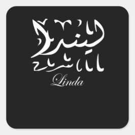 Linda Name in Arabic Vierkante Sticker
