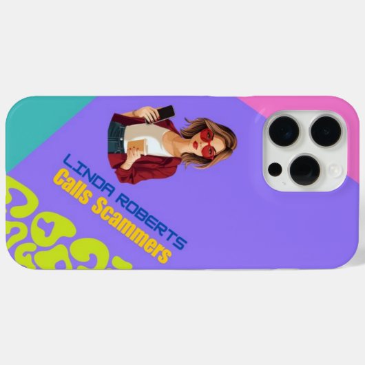 Linda Roberts belt oplichters telefoonzaak Case-Mate iPhone Case (Achterkant (horizontaal))