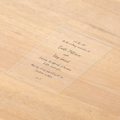 Linda Simple Modern Wedding Save the Date Acryl Uitnodigingen (Laagn)