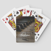 Linda T (1) Antiek muziek Piano Keys Pokerkaarten (Achterkant)