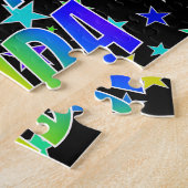 "LINDA" Voornaam, Fun "HAPPY BIRTHDAY" Legpuzzel (Zijkant)