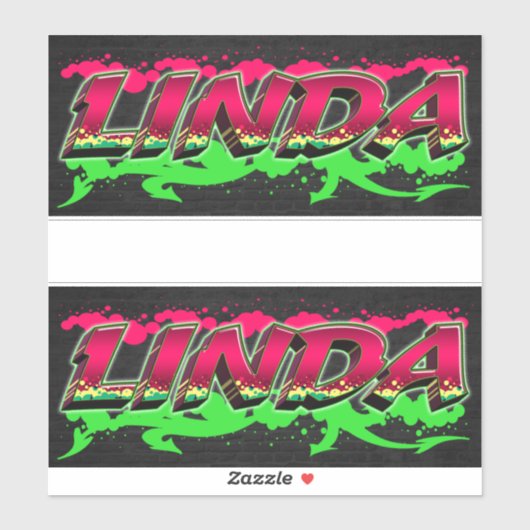 Linda Vorname Name Graffiti Aufkleber Sticker (Vel)