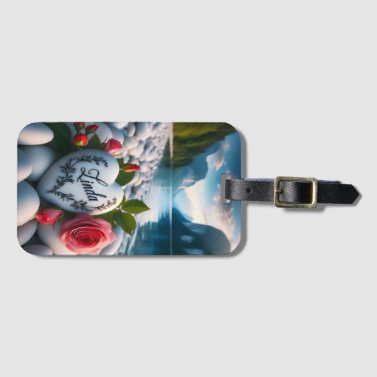 Linda's hart tussen de bergen bagagelabel (Voorkant (horizontaal))