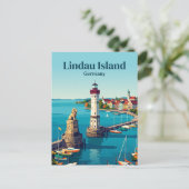 Lindau-eiland Duitsland Briefkaart (Staand voorkant)