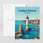 Lindau-eiland Duitsland Briefkaart (Voorkant / Achterkant)