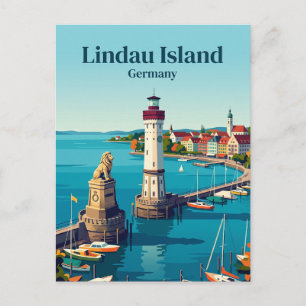 Lindau-eiland Duitsland Briefkaart