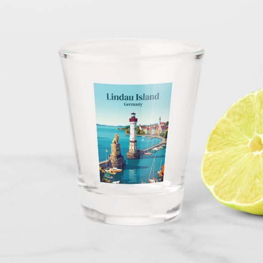 Lindau-eiland Duitsland Shot Glas (Voorkant)