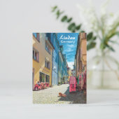 Lindau in Duitsland Straat in de oude stad Briefkaart (Staand voorkant)