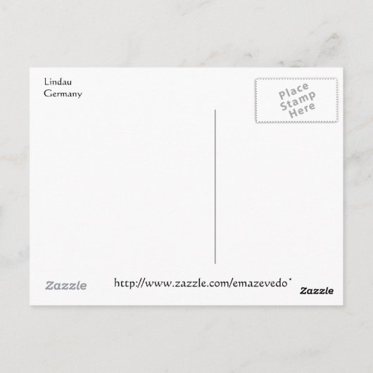 Lindau-ingang Briefkaart (Achterkant)