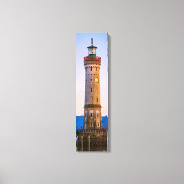Lindau Lighthouse Harbour Uitzicht Verticaal Canva Canvas Afdruk