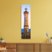 Lindau Lighthouse Harbour Uitzicht Verticaal Canva Canvas Afdruk (Insitu (Woonkamer))