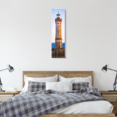 Lindau Lighthouse Harbour Uitzicht Verticaal Canva Canvas Afdruk (Insitu (Slaapkamer))