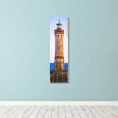 Lindau Lighthouse Harbour Uitzicht Verticaal Canva Canvas Afdruk (Insitu (Houten vloer))