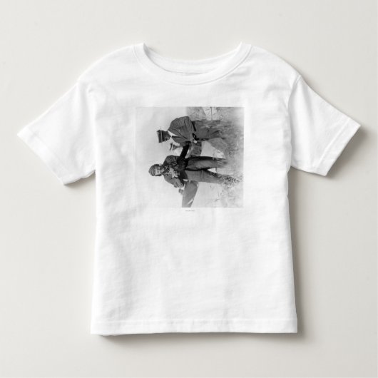 Lindbergh en Wright met bedorven vliegtuig Kinder Shirts (Voorkant)