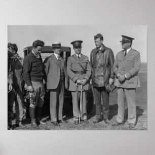 Lindbergh en Wright op de Foto van Wright Field Poster