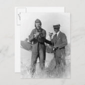 Lindbergh en Wright - Wrecked Plane Briefkaart (Voorkant / Achterkant)
