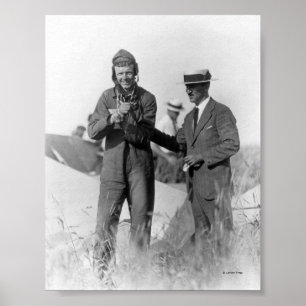 Lindbergh en Wright - Wrecked Plane Poster