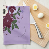 Linde de Cuisine Boeket van Viooltjes Personalisat Theedoek (Quarter Fold)