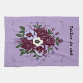 Linde de Cuisine Boeket van Viooltjes Personalisat Theedoek (Horizontaal)