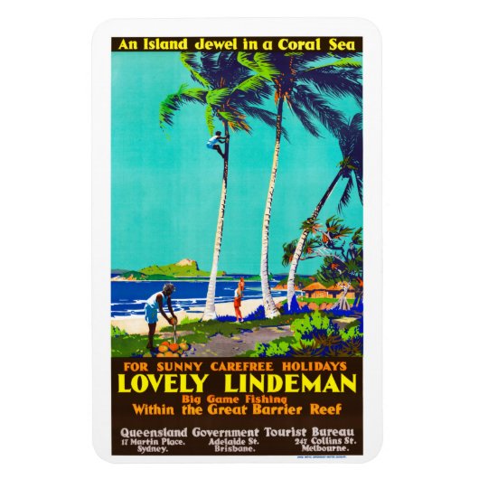 Lindeman Island Poster Flexible Photo Magnet Magneet (Verticaal)