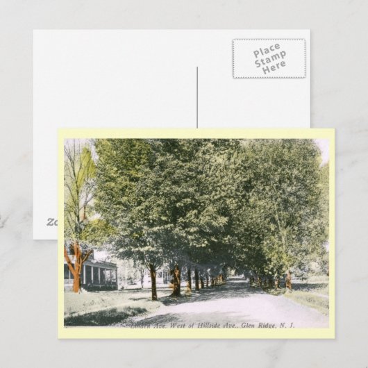 Linden Ave., Glen Ridge NJ 1915  Briefkaart (Voorkant / Achterkant)