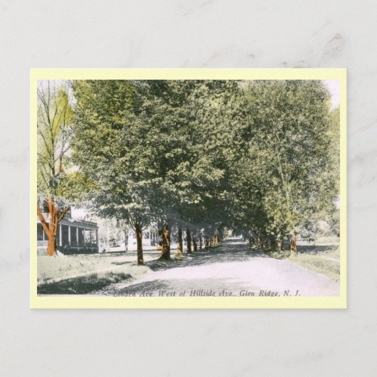 Linden Ave., Glen Ridge NJ 1915  Briefkaart (Voorkant)